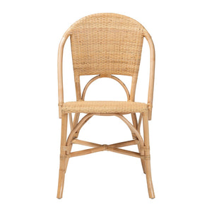 Baxton Studio bali Jaylyn Bohemian Natural Rattan Dining Chair - Handcrafted Elegance for Indoor & Outdoor Spaces 13688-Rattan-DC