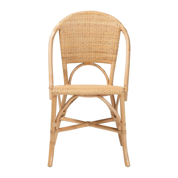 Baxton Studio bali Jaylyn Bohemian Natural Rattan Dining Chair - Handcrafted Elegance for Indoor & Outdoor Spaces 13688-Rattan-DC