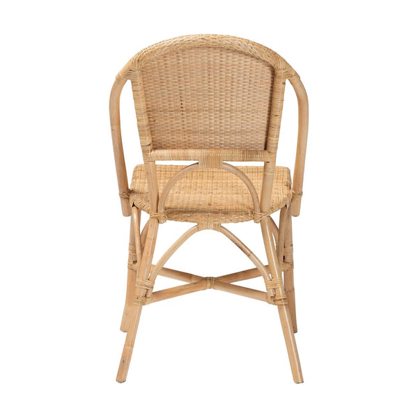Baxton Studio bali Jaylyn Bohemian Natural Rattan Dining Chair - Handcrafted Elegance for Indoor & Outdoor Spaces 13688-Rattan-DC