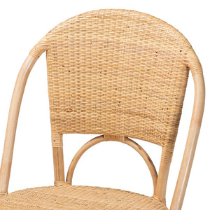Baxton Studio bali Jaylyn Bohemian Natural Rattan Dining Chair - Handcrafted Elegance for Indoor & Outdoor Spaces 13688-Rattan-DC