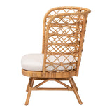 bali & pari Tania Bohemian Light Honey Rattan Accent Chair