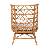 bali & pari Tania Bohemian Light Honey Rattan Accent Chair