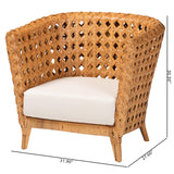 bali & pari Daiwa Bohemian Light Honey Ratan Accent Chair