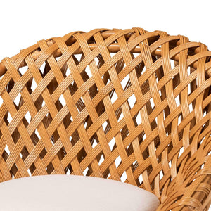 Baxton Studio bali Robista Bohemian Natural Rattan Accent Chair - Handcrafted, Comfortable & Perfect for Any Space ROBISTA-Rattan/Wicker Weave-CC