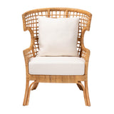 bali & pari Regina Bohemian Light Honey Rattan Arm Chair