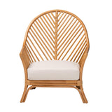 bali & pari Lisabon Bohemian Light Honey Rattan Arm Chair