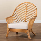 bali & pari Lisabon Bohemian Light Honey Rattan Arm Chair