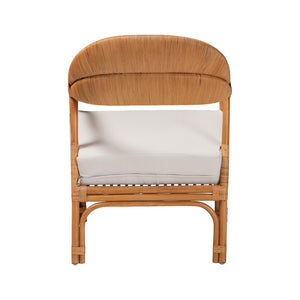 Baxton Studio bali Marisa Bohemian Light Honey Rattan Arm Chair - Handcrafted Comfort for Stylish Living Spaces MARISA-Light Honey Rattan-CC
