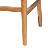 bali & pari Storsel Bohemian Natural Rattan and Teak Wood Bar Stool