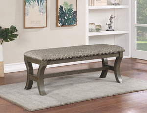 OSP Home Furnishings Monaco 48" Bench Grey Giraffe/Antique Grey