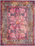 Unique Loom Mangata Mona Machine Made Floral Rug Pink, Beige/Black/Red/Yellow/Orange 10' 6" x 13' 1"