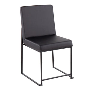 English Elm Mason Swivel Dining Chairs Faux Leather Upholstered with Steel Base Set of 2 Black B202P223548