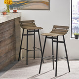 Christopher Knight Home® - Noble House - Pepperwood 35" Wooden Barstool - Set of 2