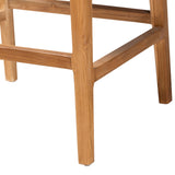 bali & pari Storsel Bohemian Natural Rattan and Teak Wood Counter Stool