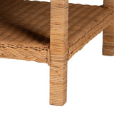 bali & pari Minahasa Bohemian Light Honey Braided Rattan Coffee Table