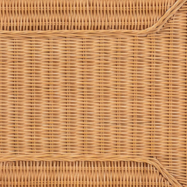 Baxton Studio bali Minahasa Bohemian Coffee Table - Handwoven Rattan & Mahogany, Rustic Charm for Your Home MINAHASA-Light Honey Rattan-Coffee Table