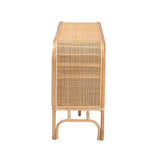 bali & pari Carabella Bohemian Natural Rattan 2-Door Storage Cabinet