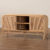 bali & pari Carabella Bohemian Natural Rattan 2-Door Storage Cabinet