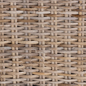 Baxton Studio bali Bali Nevina Bohemian Dining Chair - Handcrafted Kubu Rattan & Mango Wood for Rustic Elegance MD-29605/Desy Kubu-Grey Natural-DC