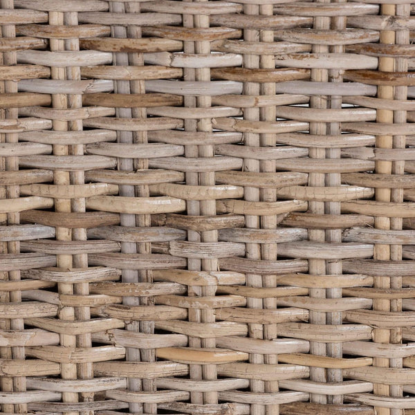 Baxton Studio bali Bali Nevina Bohemian Dining Chair - Handcrafted Kubu Rattan & Mango Wood for Rustic Elegance MD-29605/Desy Kubu-Grey Natural-DC