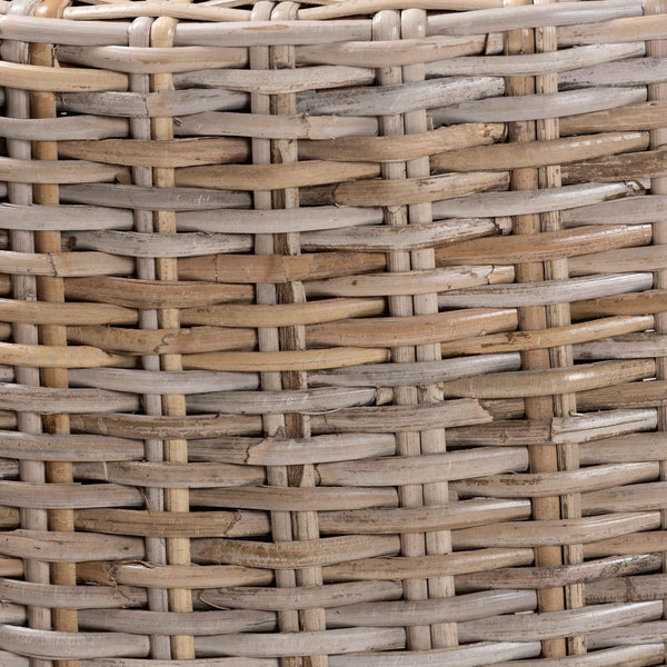 Baxton Studio bali Enver Modern Bohemian Grey Kubu Rattan Counter Stool - Stylish Ergonomic Design for Comfort Enver-Grey Natural-CS