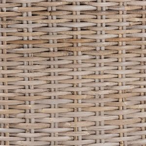 Baxton Studio bali Lara Bohemian Dining Chair - Handcrafted Grey Kubu Rattan & Mahogany Wood for Cozy Elegance MD-39209-Kubu Grey/Natural Rattan-DC