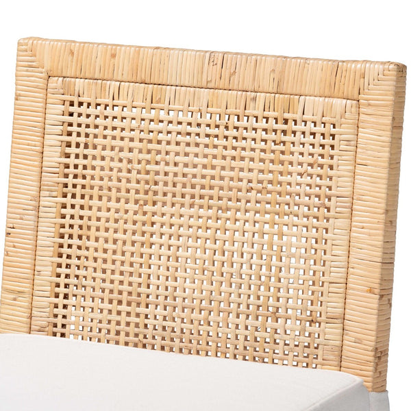 Baxton Studio bali Sofia Bohemian Rattan Bar Stool - Handmade Mahogany Frame, Cushioned Seat, Coastal Charm! Sofia-Natural-BS