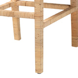 bali & pari Sofia Bohemian Natural Rattan Bar Stool