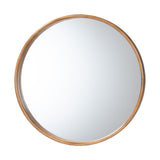 Tazara Japandi Natural Round Accent Wall Mirror