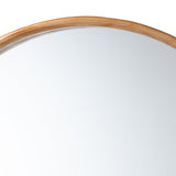 Baxton Studio Tazara Japandi Natural Round Accent Wall Mirror