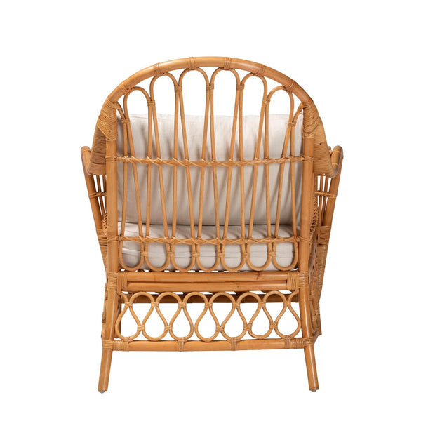 Baxton Studio bali Reina Bohemian Light Honey Rattan Arm Chair - Artisan-Crafted Comfort for Chic Interiors Regal 2-Light Honey Rattan-CC
