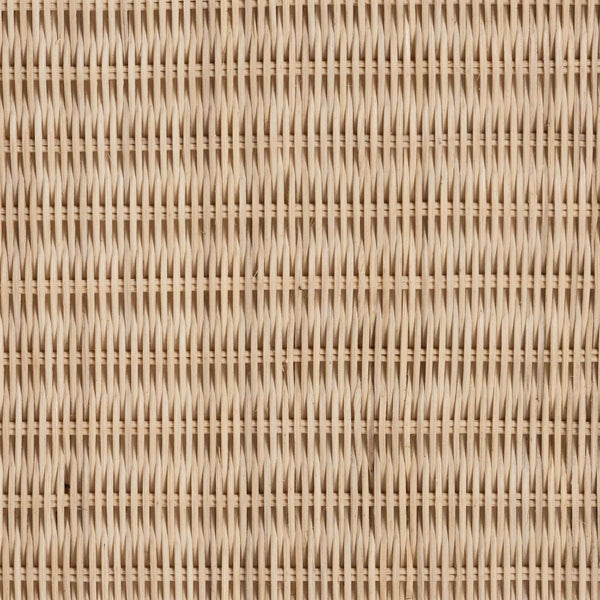 Baxton Studio bali Lanica Japandi Console Table - Sun-Bleached Rattan with 2 Drawers & Open Shelves for Storage Braided Sun Bleached Ivory Rattan-Console Table