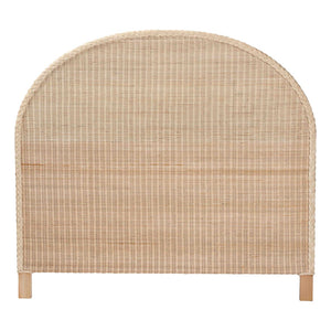 Baxton Studio bali Bali Lanica Japandi Standalone Headboard - Hand-Braided Rattan & Solid Wood for Serene Bedrooms King Braided Sun Bleached Ivory-Wood/Rattan-Headboard-King