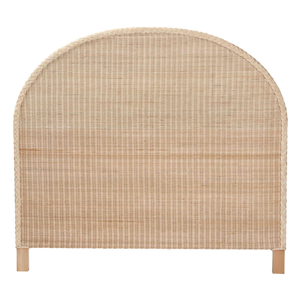 Baxton Studio bali Bali Lanica Japandi Standalone Headboard - Hand-Braided Rattan & Solid Wood for Serene Bedrooms King Braided Sun Bleached Ivory-Wood/Rattan-Headboard-King