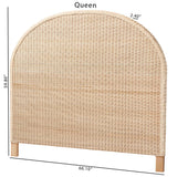 bali & pari Lanica Japandi Sun Bleached Rattan King Size Standalone Headboard