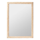 bali & pari Lanica Japandi Sun Bleached Rattan Wall Mirror