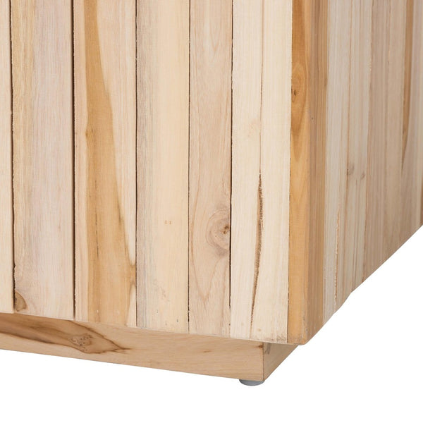 Baxton Studio bali Bohemian Teak Wood Coffee Table - Handcrafted Unique Repurposed Logs for Coastal Living Spaces Augusta-Wooden-CT