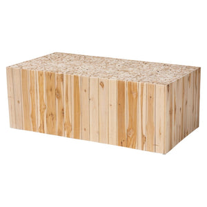 Baxton Studio bali Grayson Bohemian Teak Wood Coffee Table - Handcrafted Rustic Elegance for Your Living Room Grayson-Wooden-CT