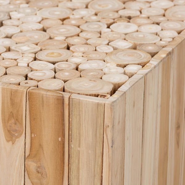 Baxton Studio bali Grayson Bohemian Teak Wood Coffee Table - Handcrafted Rustic Elegance for Your Living Room Grayson-Wooden-CT