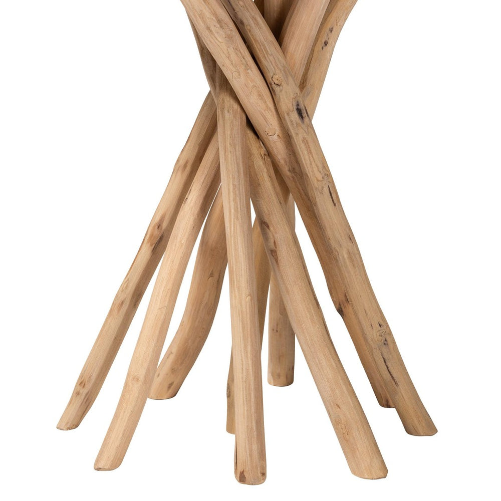 Baxton Studio bali Bali Liberte Natural Teak Wood End Table - Handcrafted Bohemian Accent Piece for Stylish Interiors Liberte-Wooden-ET