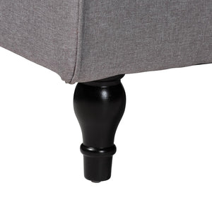 Baxton Studio Baxton Studio Chesterfield Grey Fabric Convertible Sleeper Sofa with Pillows & Click-Clack Design Chesterfield-Slate Grey-RFC