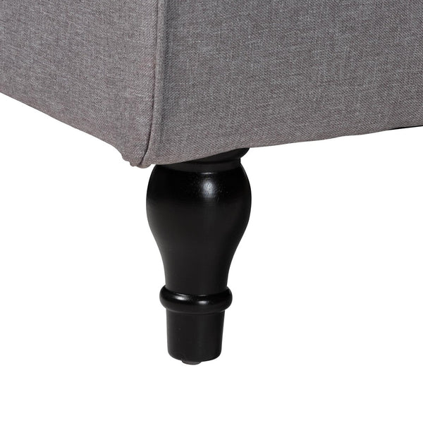 Baxton Studio Baxton Studio Chesterfield Grey Fabric Convertible Sleeper Sofa with Pillows & Click-Clack Design Chesterfield-Slate Grey-RFC