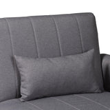 Baxton Studio Lanoma Contemporary Slate Grey Fabric Upholstered Convertible Sleeper Sofa