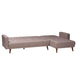 Baxton Studio Claire Contemporary Clay Fabric Upholstered Convertible Sleeper Sofa