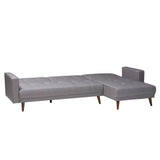 Baxton Studio Claire Contemporary Slate Fabric Upholstered Convertible Sleeper Sofa