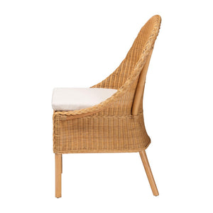Baxton Studio bali Camelia Bohemian Rattan Dining Chair - Handcrafted Light Honey Comfort for Stylish Interiors Camelia-Light Honey Rattan-DC