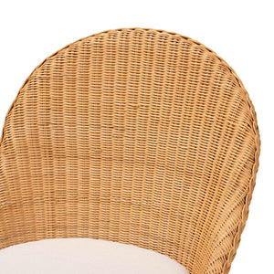 Baxton Studio bali Camelia Bohemian Rattan Dining Chair - Handcrafted Light Honey Comfort for Stylish Interiors Camelia-Light Honey Rattan-DC