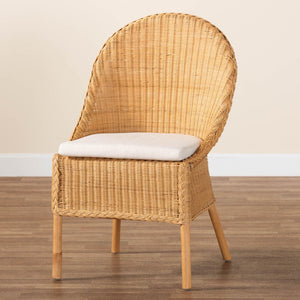 Baxton Studio bali Camelia Bohemian Rattan Dining Chair - Handcrafted Light Honey Comfort for Stylish Interiors Camelia-Light Honey Rattan-DC