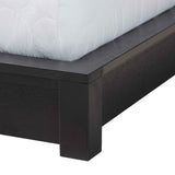 Baxton Studio Elina Modern Ebony Black Wood Queen Size Platform Bed with Built-In Shelves