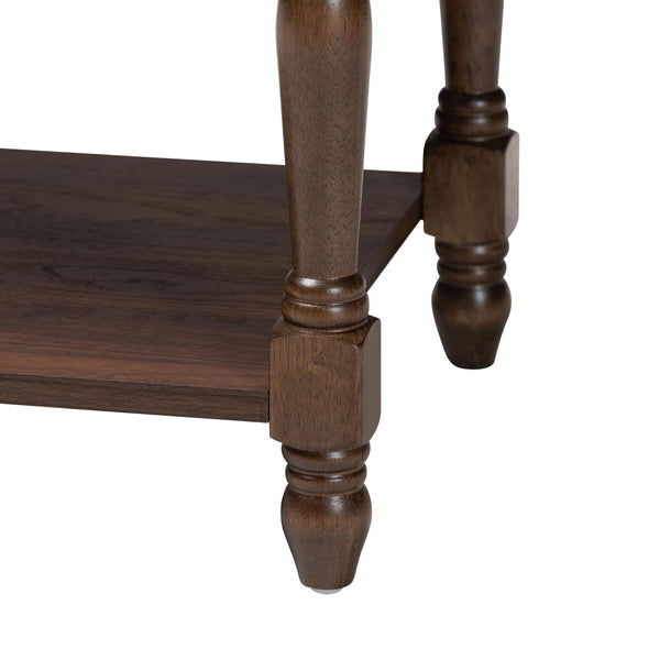 Baxton Studio Baxton Studio Roden Nightstand - Mid-Century Dark Brown Design with Rattan & Open Shelf Storage Roden-Brown-Nightstand